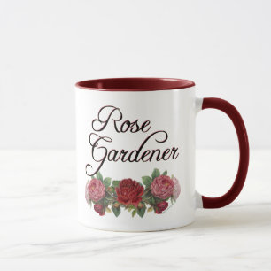 Rose Gardener Sprichwort mit Rose Tasse