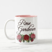 Rose Gardener Sprichwort mit Rose Zweifarbige Tasse (Links)