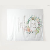 Rose Garland 30 Jahre Jubiläum Foto Stand Hintergr Wandteppich (Vorderseite (Horizontal))
