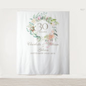 Rose Garland 30 Jahre Jubiläum Foto Stand Hintergr Wandteppich (Vorderseite)