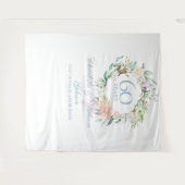 Rose Garland 60 Jahre Jubiläum Foto Stand Hintergr Wandteppich (Vorderseite (Horizontal))