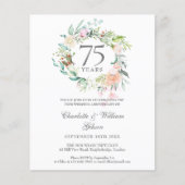 Rose Garland 75 Jahre Einladung (Vorderseite)