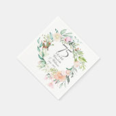 Rose Garland Floral 75. Hochzeitstag Serviette (Ecke)