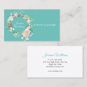 Rose Garland Floral Business Card Visitenkarte (Vorne/Hinten)