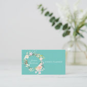 Rose Garland Floral Business Card Visitenkarte (Stehend Vorderseite)