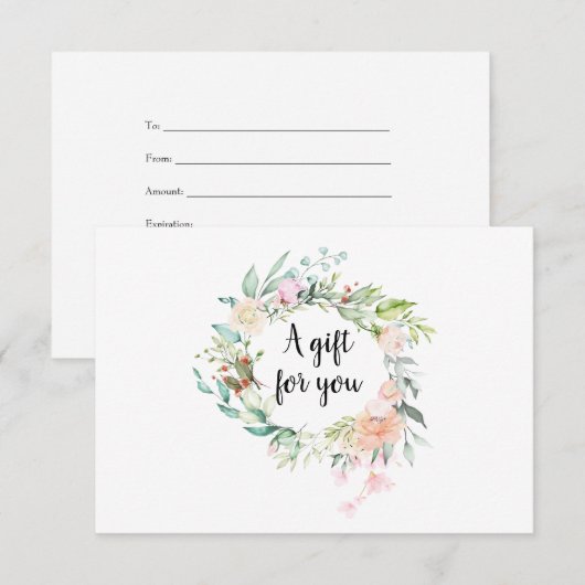 Rose Garland Geschenkgutschein (Vorne/Hinten)