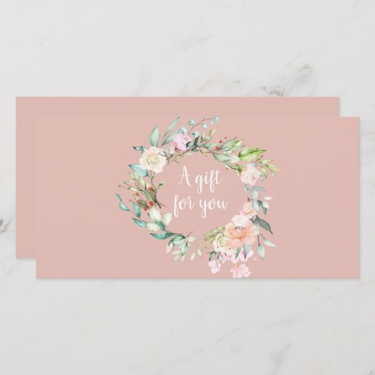 Rose Garland Pink Geschenkgutschein (Vorne/Hinten)