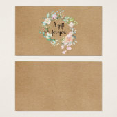 Rose Garland Rustic Kraft Gift Card (Vorne & Hinten)