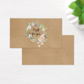Rose Garland Rustic Kraft Gift Card (Schreibtisch)