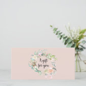 Rose Garland Script Geschenkgutschein (Stehend Vorderseite)