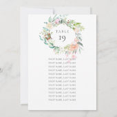 Rose Garland Seekarte Tischnummer (Rückseite)