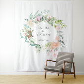 Rose Garland Wedding Foto Stand Hintergrund Wandteppich (Beispiel)