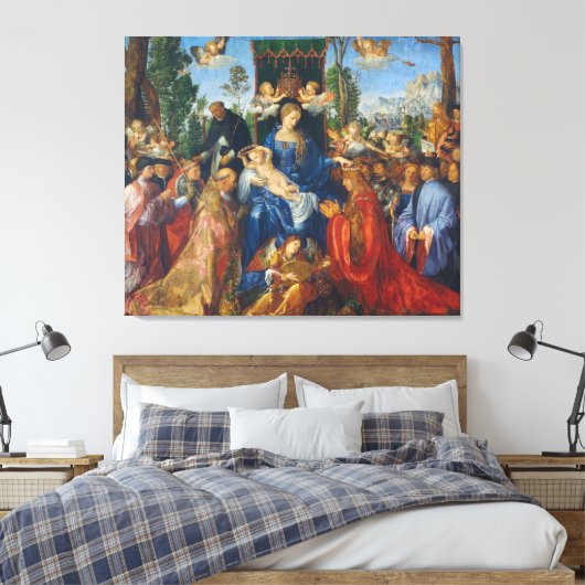 Rose Garlands Leinwanddruck (Insitu (Schlafzimmer))