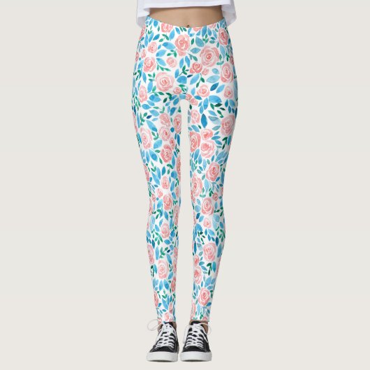 Rose Garten 2 Leggings (Vorderseite)