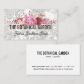 Rose | Garten Botanische Blume Visitenkarte (Vorne/Hinten)