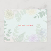 Rose Garten Elegante Save the Date Karte (Rückseite)