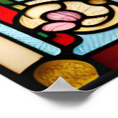 Rose Gartendesign aus verkleidetem Glas Poster (Ecke)