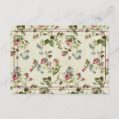 Rose Gartenhochzeit Begleitkarte (Rückseite)