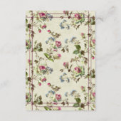 Rose Gartenhochzeit Begleitkarte (Rückseite)