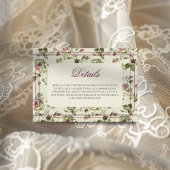 Rose Gartenhochzeit Begleitkarte