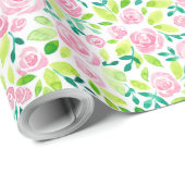 Rose-Gartenpapier Geschenkpapier (Rolleneckpunkt)