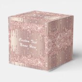 Rose Gastgeschenk Hochzeit Gold Tropfen Benutzerde Geschenkschachtel (Rückseite)