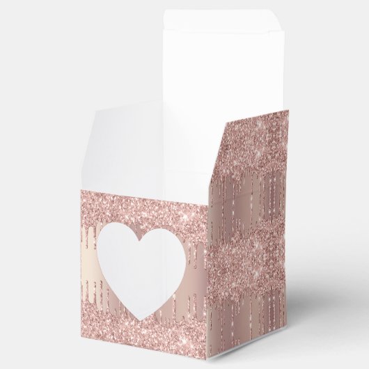 Rose Gastgeschenk Hochzeit Gold Tropfen Benutzerde Geschenkschachtel (Geöffnet)