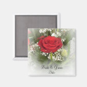 Rose Gastgeschenk Hochzeit Magnet (Vorderseite/Rückseite)
