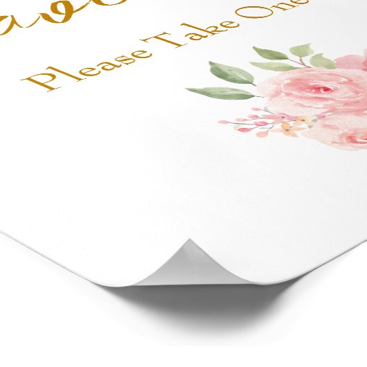 ROSE Gastgeschenk Hochzeit Poster (Ecke)