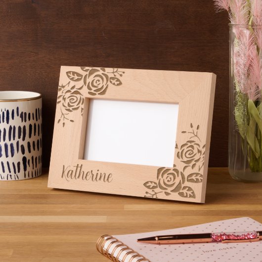 Rose Geätzte Rahmen (Links)