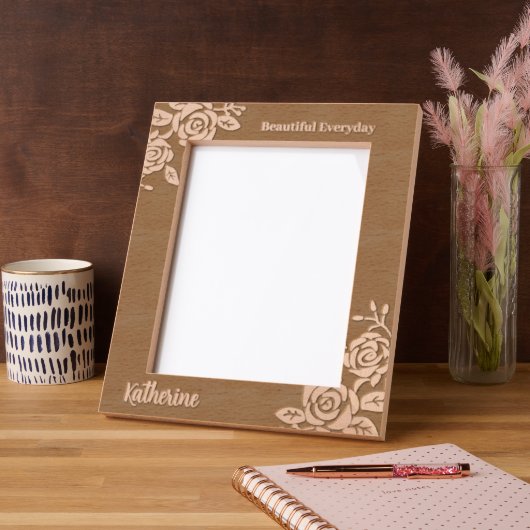 Rose Geätzte Rahmen (Links)