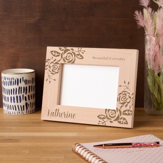 Rose Geätzte Rahmen (Linke Ecke)