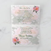 Rose Geburtskarte für Schwester Karte (Innenseite)