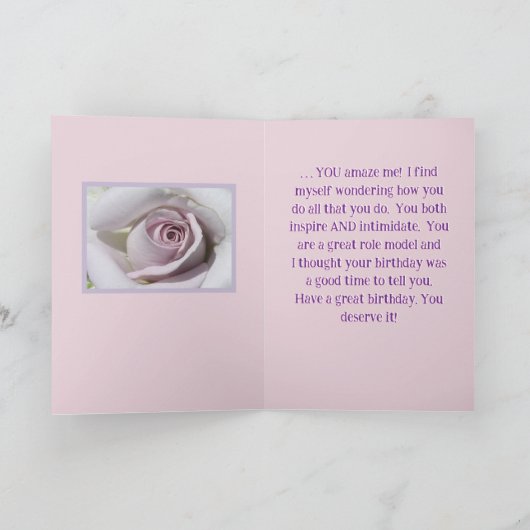 Rose / GEBURTSTAG Karte (Innenseite)