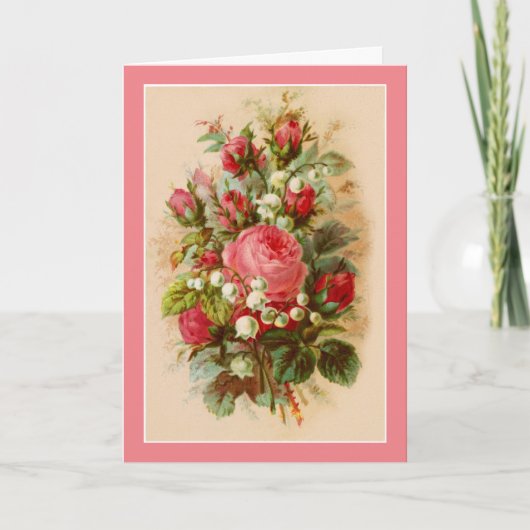 Rose Geburtstagskarte Karte (Vorderseite)