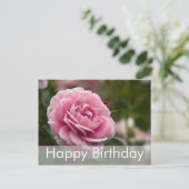 Rose Geburtstagskarte | Rose Postkarte (Stehend Vorderseite)