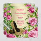 Rose Geburtstagsparty Einladung (Vorne/Hinten)