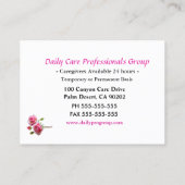 Rose gedenken Schöner Bergarbeiter Beruflich Visitenkarte (Rückseite)