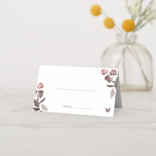 Rose geflochtene Hochzeitsfeier Platzkarte mit Hüh (Vorderseite)