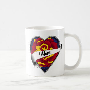 Rose Gefüllte Herz Mama Tattoo Kaffeetasse