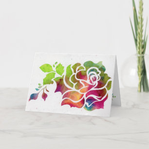 Rose geklappte Karte 5x7 in.