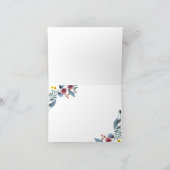 Rose, Gelb und Blau Dankeskarte (Innenseite)