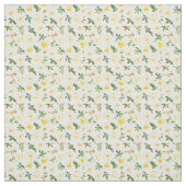 Rose Gelb und Creme Blumenmuster Baumwolle Stoff (Muster)