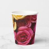 Rose Gelb und Rosa Pappbecher (Rückseite)