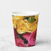 Rose Gelb und Rosa Pappbecher (Vorderseite)