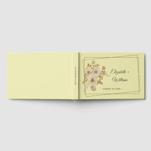 Rose - Gelbe Hochzeit Gästebuch (Voll)