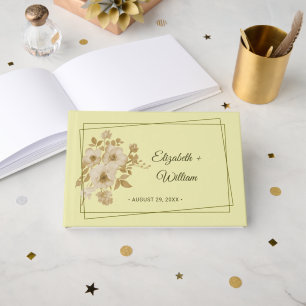 Rose - Gelbe Hochzeit Gästebuch