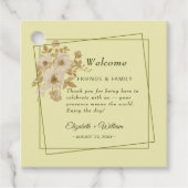 Rose - Gelbe Hochzeit Geschenkanhänger (Vorderseite)