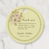 Rose - Gelbe Hochzeit Geschenkanhänger (Vorderseite)