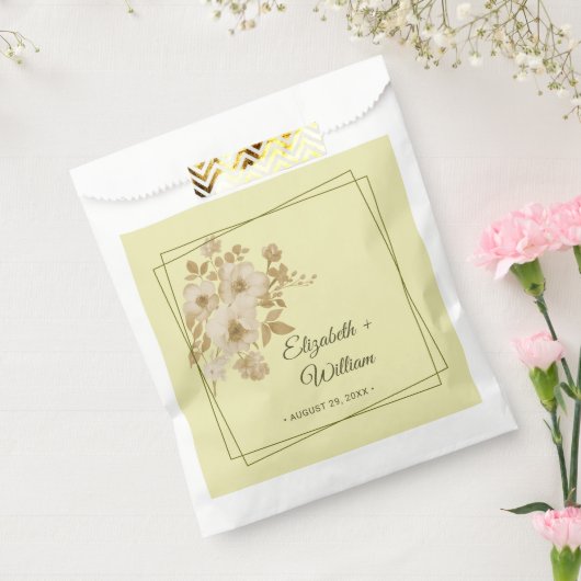 Rose - Gelbe Hochzeit Geschenktütchen (Versiegelt)